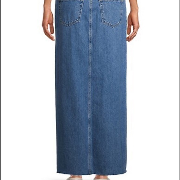 Frame Cut-Off Waist Denim Maxi Skirt - Picture 2 of 8